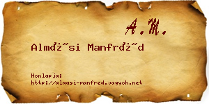Almási Manfréd névjegykártya